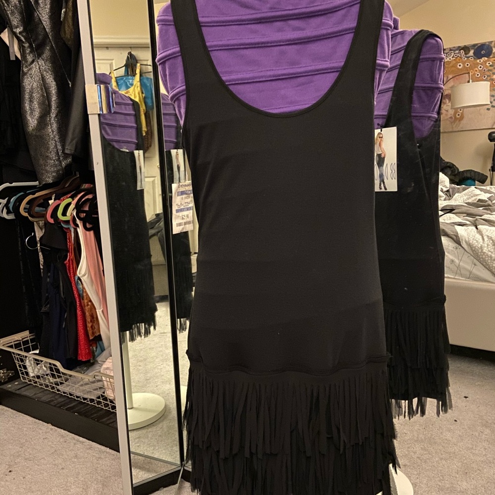 Black midi dress